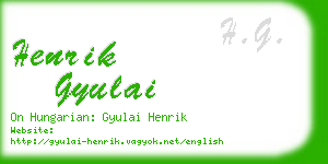 henrik gyulai business card